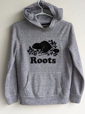 Roots gray salt and pepper pullover hoodie